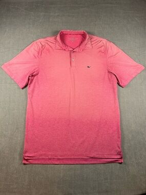 Vineyard Vines Pink Ombre Polo Shirt Size Medium